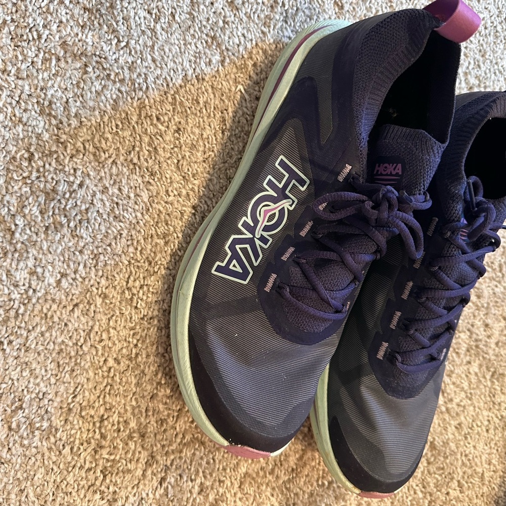 Hoka One One Women's Navy and Mint Athletic Shoes